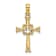 10K Yellow Gold Polished and Textured Cross with Dove Charm