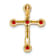 10k Yellow Gold 0.29 ctw Ruby Cross Slide Pendant