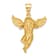 14k Yellow Gold Satin and Diamond-Cut Angel Pendant