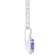 8x6mm Oval Amethyst 1/7 ctw Diamond Rhodium Over Sterling Silver Halo
Pendant with Chain