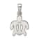 Rhodium Over Sterling Silver Lab Created Blue Opal Inlay Tortoise Pendant