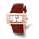 Ladies Charles Hubert Stainless Brown Leather 40x23mm Watch