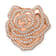 14k Rose Gold Diamond Fancy Flower Chain Slide