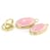 Pink Conch Shell Earrings In 18K Gold Over Sterling Silver 20x12mm