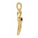 14k Yellow Gold Garnet and Diamond Heart Pendant