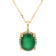 4.99 Ctw Emerald and 0.24 Ctw White Diamond Pendant in 14K YG