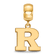 14K Yellow Gold Over Sterling Silver LogoArt Rutgers University Small
Dangle Bead