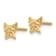 14K Yellow Gold Butterfly Screwback Earrings
