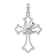 Rhodium Over 14K White Gold Polished Cross with Dove Charm