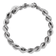 Rhodium Over Sterling Silver Polished 20mm Triple Circle Link Bracelet