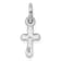 Rhodium Over Sterling Silver Child's December Blue Preciosca Crystal
Cross Pendant