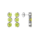 Green Cubic Zirconia Platinum Over Silver November Birthstone Earrings 7.76ctw