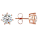 Diamond Simulant Heptagon Stud Earrings In 18K Rose Gold Over Sterling
Silver 5.10ctw