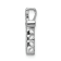 Rhodium Over 14K White Gold 1/6ct. Diamond Latin Cross Chain Slide