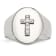 White Cubic Zirconia Stainless Steel Polished with Sterling Silver Cross
Men's Signet Ring