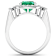 2.8ctw Green Emerald and Diamond 14K White Gold Halo Ring