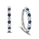 1.35ctw Sapphire and Diamond Hoop Earrings in 14k White Gold