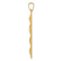 14k Yellow Gold Polished Cross Pendant