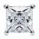 White Cubic Zirconia 14k White Gold Single Stud With Velvet Gift Box 0.50ctw