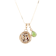Barse Jade Pisces Zodiac Charm Necklace In Bronze