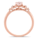 Morganite and Diamond 10K Rose Gold Filigree Ring 0.73ctw