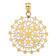 14K Two-tone Gold  Diamond-Cut Filigree Pendant