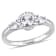 White Sapphire and Diamond 14K White Gold Ring 1.08ctw