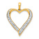 14K Two-tone Gold Gold Diamond Heart Pendant