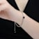 Sapphire Color CZ Station Bracelet In Sterling Silver