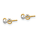 Rhodium Over 14k Yellow Gold Infinity Post Earrings