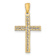 14k Yellow Gold Filigree Cross Pendant