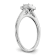Rhodium Over 14K White Gold Diamond Cluster Engagement Ring 0.20ctw