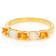 Opal And Fire Opal Band Ring In 18K Gold Over Sterling Silver 0.49ctw