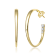 Clear Cubic Zirconia, 14k Gold Over Sterling Silver with 3-Stone C-Hoop
Earrings 0.28ctw