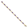 14k Yellow and White Gold with Rhodium Over 14k Yellow Gold Amethyst and
Diamond Infinity Bracelet