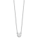 Rhodium Over Sterling Silver Tiny Circle Block Letter N  Initial Necklace