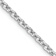 Rhodium Over 14k White Gold 2.4mm Solid Round Open Link Cable 22 Inch Chain