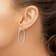 Rhodium Over Sterling Silver Beaded 3x35mm Hoop Earrings