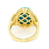 Turquoise Oval Solitaire Ring In 18K Gold Over Sterling Silver