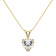 White Cubic Zirconia 14k Yellow Gold Pendant With Chain 2.00ctw