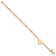 14K Yellow Gold Polished and Diamond-cut Heart Beaded 2-Strand Bracelet