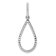 Rhodium Over 10k White Gold 0.48 ctw Diamond Teardrop Pendant