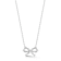 Rachel Zoe CZ Glitzy Bow Pendant Necklace in Rhodium Over Sterling Silver