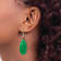 Sterling Silver Green Jadeite and Bronze Color Hematine Earrings