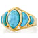Turquoise Multi-Shape Ring In 18K Gold Over Sterling Silver