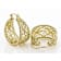 Open Filigree Hoop Earrings In 18K Gold Over Sterling Silver 32mm