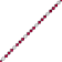 3.09ctw Ruby and Diamond  Bracelet in 14k White Gold