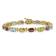 14k Yellow Gold Rainbow Gemstone Bracelet