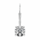 White Cubic Zirconia 14k White Gold Earrings With Velvet Gift Box 1.00ctw