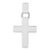 Rhodium Over 14k White Gold Modern Cross Pendant
